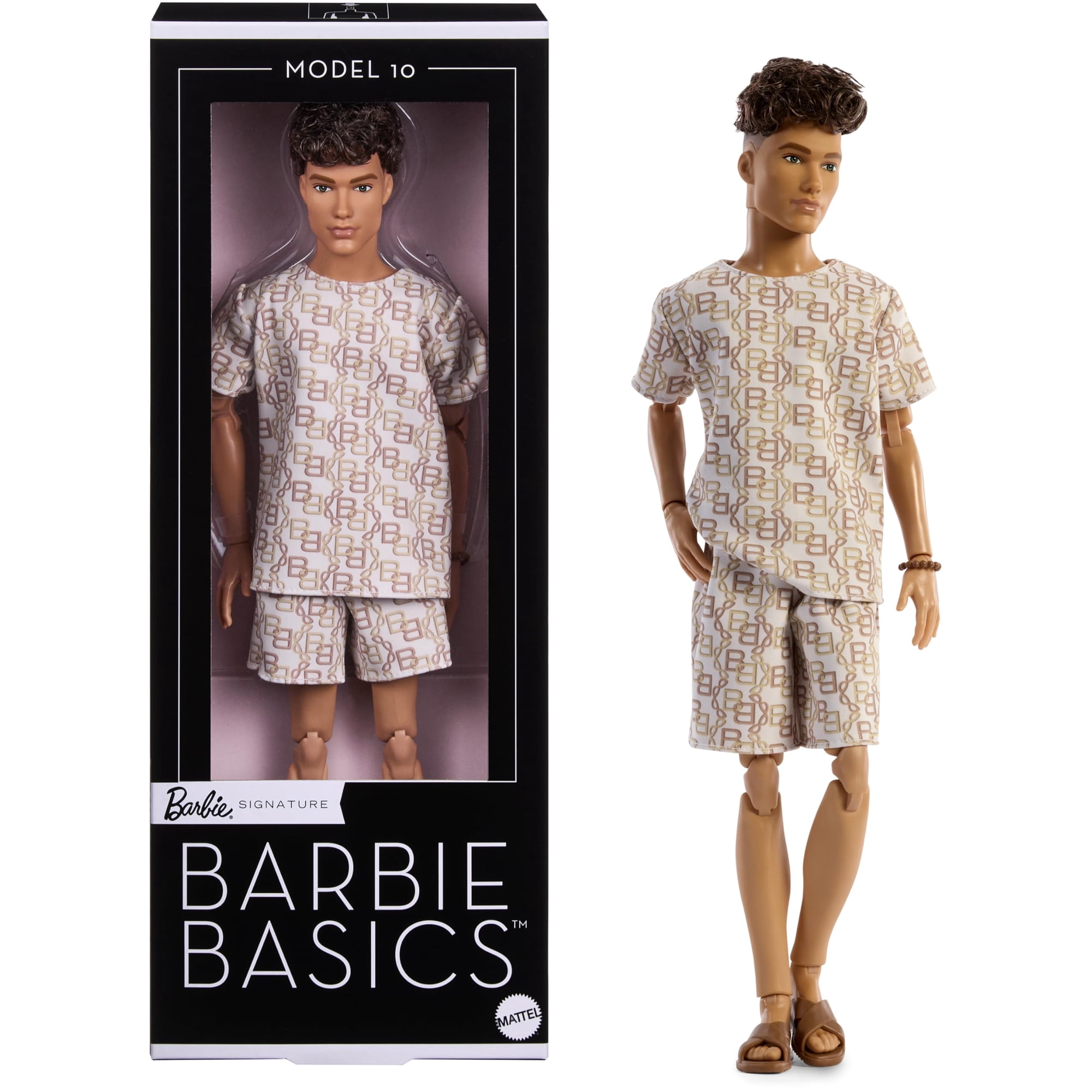 Muñeca De Moda Barbie Basics Modelo Coleccionista Ken Con Cabello Castaño