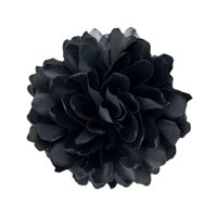 Magideal - Broche De Flor De Camelia De Satén, Pin De Flor Para Mujeres Y Niñas, Elegante Pinza Para El Pelo Con Flores, Boutonniere Para Regalos De Joyería Para Negro