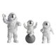 thumbnail image 3 of 3 Piezas Estatuilla De Astronauta Decoración Del Hogar Estatua De Astronauta Escultura Decoración Plata, 3 of 5