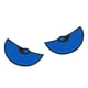 thumbnail image 2 of Etiqueta Engomada Del Coche De Los Ojos Grandes Etiqueta Linda Del Aire Acondicionado Dividido Para La Ventana Del Coche Bicicleta Azul, 2 of 6
