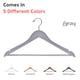 thumbnail image 5 of Juego de 10 perchas de calidad para ropa, madera curvada, gris, 5 of 9