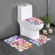 thumbnail image 1 of Príncipe de Fresa Juego de 3 alfombras de baño de coral fleece: tapete de baño + alfombra de inodoro en forma de U + funda de tapa de inodoro en forma de O, 1 of 6