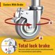 thumbnail image 4 of Caster Wheels HOLKIE, vástago expansible de 4 pulgadas con candado, juego de 4, 4 of 9