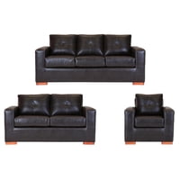 Muebles Altiro - Sofá Israel 321 - Cuero Sintético Pu Café Moro