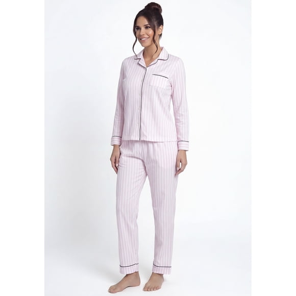 Pijama de mujer camisero Algodón 60.1596M-ROS