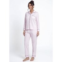 Kayser - Pijama De Mujer Camisero Algodón 60.1596M-Ros
