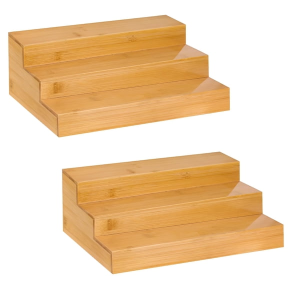 Estante de bambú 30 cm Mobpqable – Pack de 2 organizadores de especias