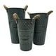 thumbnail image 4 of Macetero Balde Metalico Decorativo Vintage Desgastado Verd S, 4 of 9