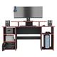 thumbnail image 5 of Escritorio Gamer Keria Con Puerta | Mesa Gamer Wengue Y Rojo | Escritorio PC Gaming Moderno, 5 of 12