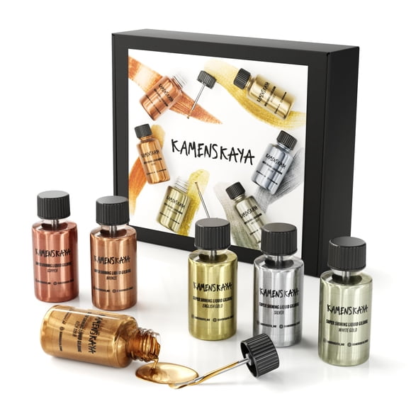 Pintura KAMENSKAYA 6 × 20 ml Set de Dorado Metálico