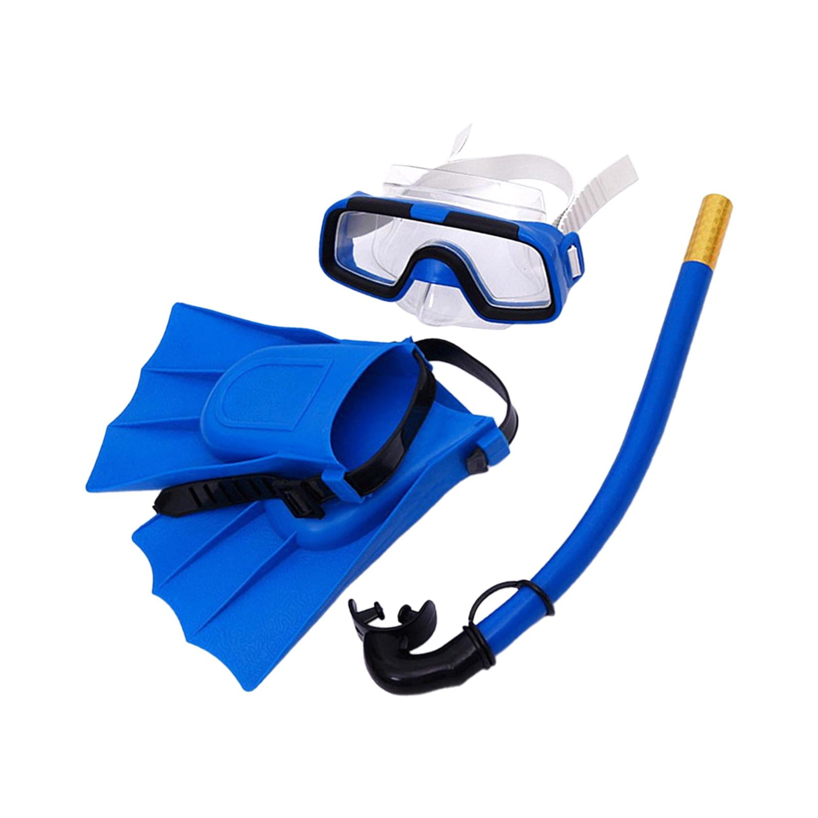 Ioensy - Conjunto De Snorkel Gafas De Natación Tubo De Respiración Ajustable Para Buceo De Verano Al Aire Libre Azul Eusize 35 A 39