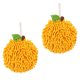 thumbnail image 1 of REGALWOVEN Toallas de Mano de Bola de Chenilla Suave Absorbente y Esponjosa, Toalla Decorativa Peluda con Gancho para Pared para Baño (6 x 6 Pulgadas) Naranja 2 Piezas, 1 of 7