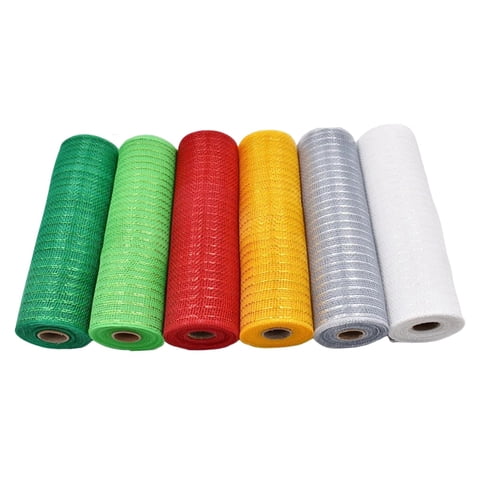 Bothyi - 6 Rollos De Cinta De Malla De 10 Yardas, Rollos De Papel De Aluminio Metálico, Guirnaldas, Manualidades