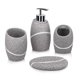 thumbnail image 1 of Set de accesorios de baño L'ARL GMVOI, 4 piezas, granito gris, 1 of 7