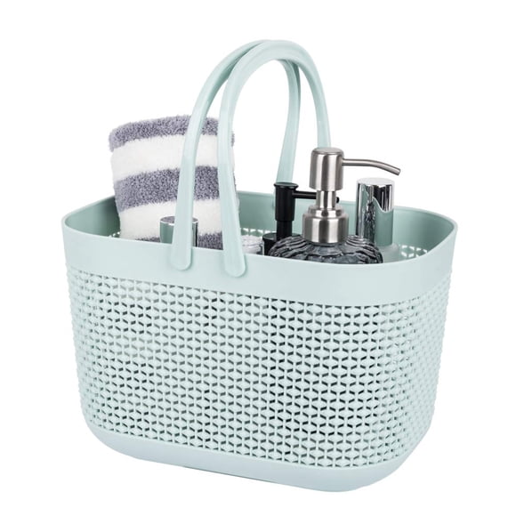 Cesta de ducha UUJOLY azul 32x19x18 cm con asa