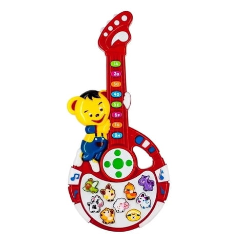 Genérico - Pack X 3 Guitarra Oso Que Viva La Alegria Caja Instrumento Musical De Juguete