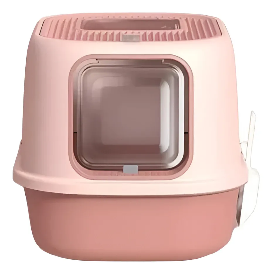 Genérico - Caja De Arena Para Gatos 52 X 40 X 39 Bandeja Para Mascotas Rosa