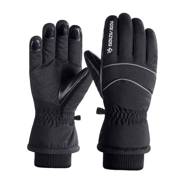 Pantalla Táctil De Guantes Cálidos De Invierno Con Logotipo Reflectante Antideslizante Para Exterior Negro L SK21