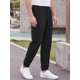 thumbnail image 4 of INSPIRE CHIC Pantalones Jogger de Hombre Casuales con Textura y Cintura con Cordón M Negro, 4 of 5