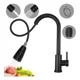 thumbnail image 1 of Grifo mezclador flexible para fregadero de cocina, extraíble, telescópico, para agua caliente y fría, lavabo para verduras, grifo extraíble de acero inoxidable para cocina., 1 of 6