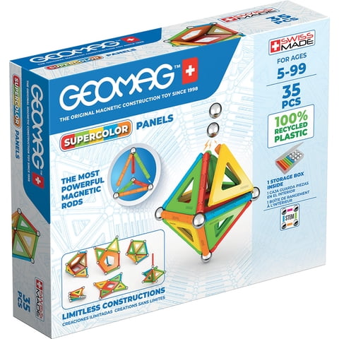 Geomag - Juego De Creacion Magnético Supercolor (35 Piezas) - Línea Ecológica