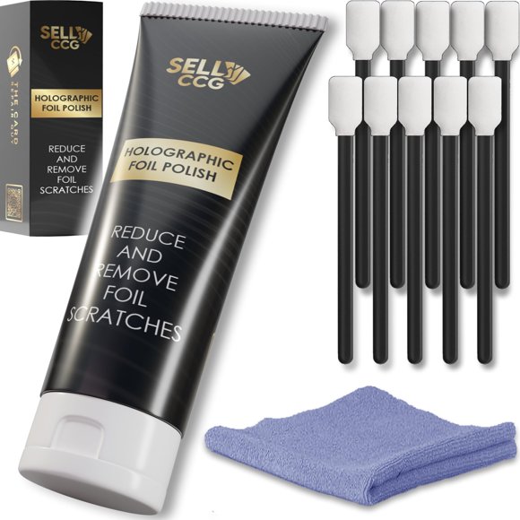 Kit de Pulido para Cartas SellCCG 83 ml, 10 Aplicadores y Paño de Microfibra