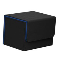 Magideal - Trading Card Deck Box Organizador Contenedor De Almacenamiento Con Cierre De Imán Para Tcg , Azul Negro