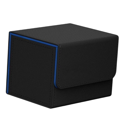 Magideal - Trading Card Deck Box Organizador Contenedor De Almacenamiento Con Cierre De Imán Para Tcg , Azul Negro