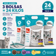 thumbnail image 2 of Pack 3 Arena Sanitaria para Gatos 24Kg Aromas Café Lavanda Limón Absorbente Control Olores BM, 2 of 3