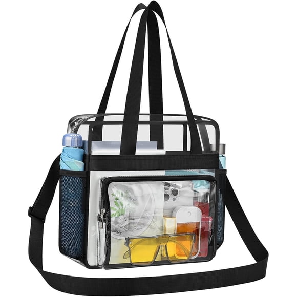 Bolso tote transparente USPECLARE para estadio, 12 x 12 x 5,8 pulgadas