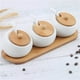thumbnail image 5 of Juego 3 Especieros Ceramicos Con Tapa Y Base De Bambu, 5 of 5
