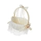 thumbnail image 3 of Cesta De Flores Para Niña Cesta De Flores Para Boda Cesta De Flores De Satén Con Lazo Elegante, 3 of 5