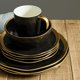 thumbnail image 4 of Juego de Vajilla Stone Lain de 16 Piezas Negro y Dorado, 4 of 9