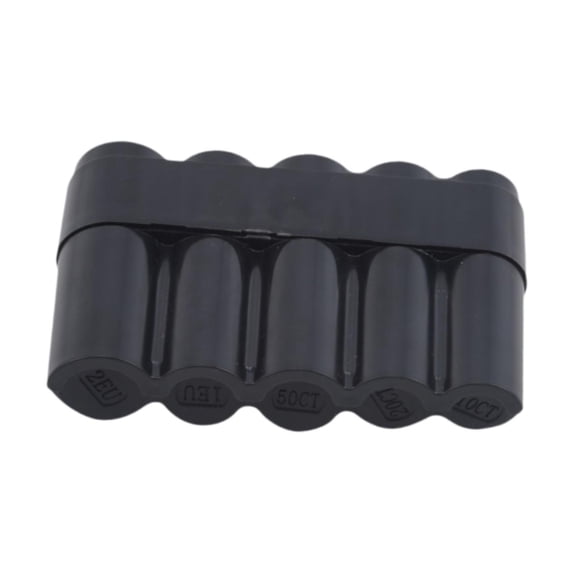 Dispensador De Monedas Portátil De 10, 20, 50 Y 1 Euro Y 2 Euros, Color Negro