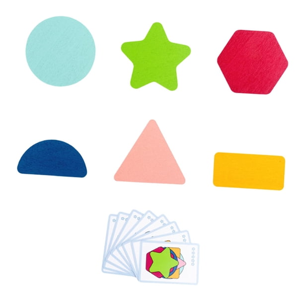 Rompecabezas De Madera Para Niños En Edad Preescolar, Bloques Con Patrones De Formas Para Bebés Y Niñas.