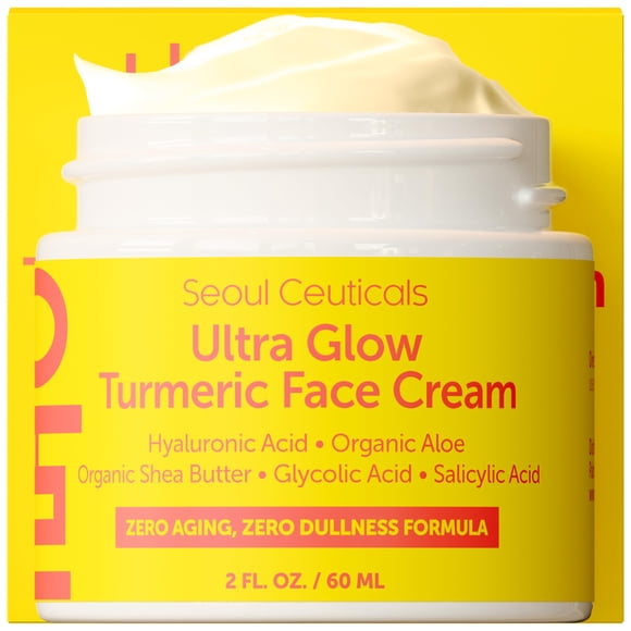 Crema hidratante de cúrcuma SeoulCeuticals, 60 ml, para piel opaca