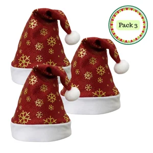 Genérico - Pack 3 Gorros Viejo Pascuero Premium Navidad Festividad Diseños Varios