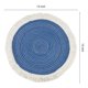 thumbnail image 3 of REGALWOVEN Manteles Rústicos Juego de 6 Manteles Redondos de Ratán para Decoración de Mesa de Comedor Interior Exterior Mantel de Cocina Limpiar con Paño Azul 15*15in, 3 of 6