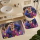 thumbnail image 5 of Pedri Juego de 3 alfombras de baño de coral fleece: tapete de baño + alfombra de inodoro en forma de U + funda de tapa de inodoro en forma de O, 5 of 6