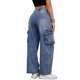 thumbnail image 3 of INSPIRE CHIC Pantalones Vaqueros de Carga para Mujer de Cintura Alta, Casuales, Anchos, con Bolsillos, Talla 2XL, Azul, 3 of 6