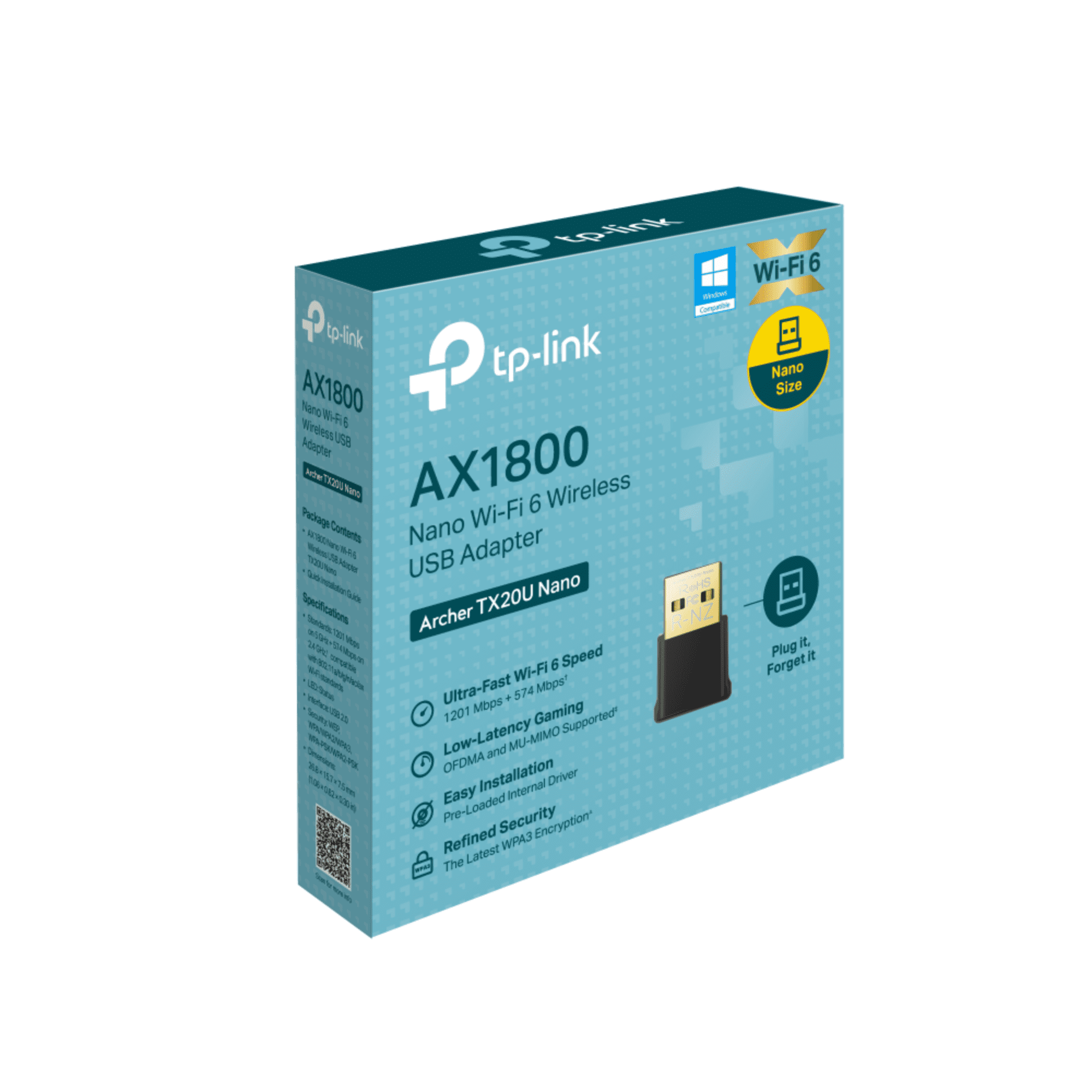 Tp Link - Adaptador Usb Inalambrico Wifi 6 Nano Archer Tx20u Ax1800