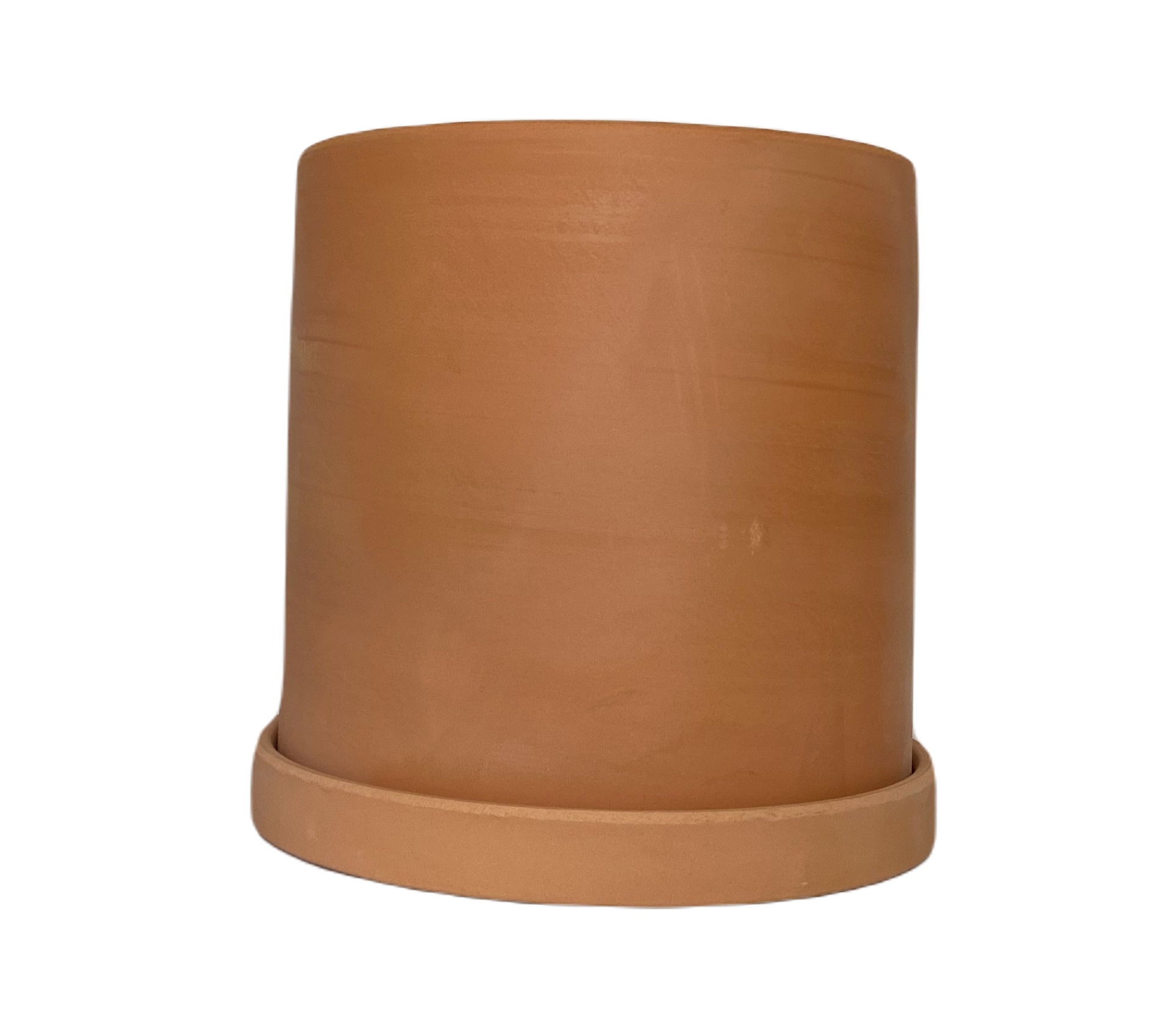 Decogreen - Macetero Terracota Cilindro Con Plato 15X15Cm