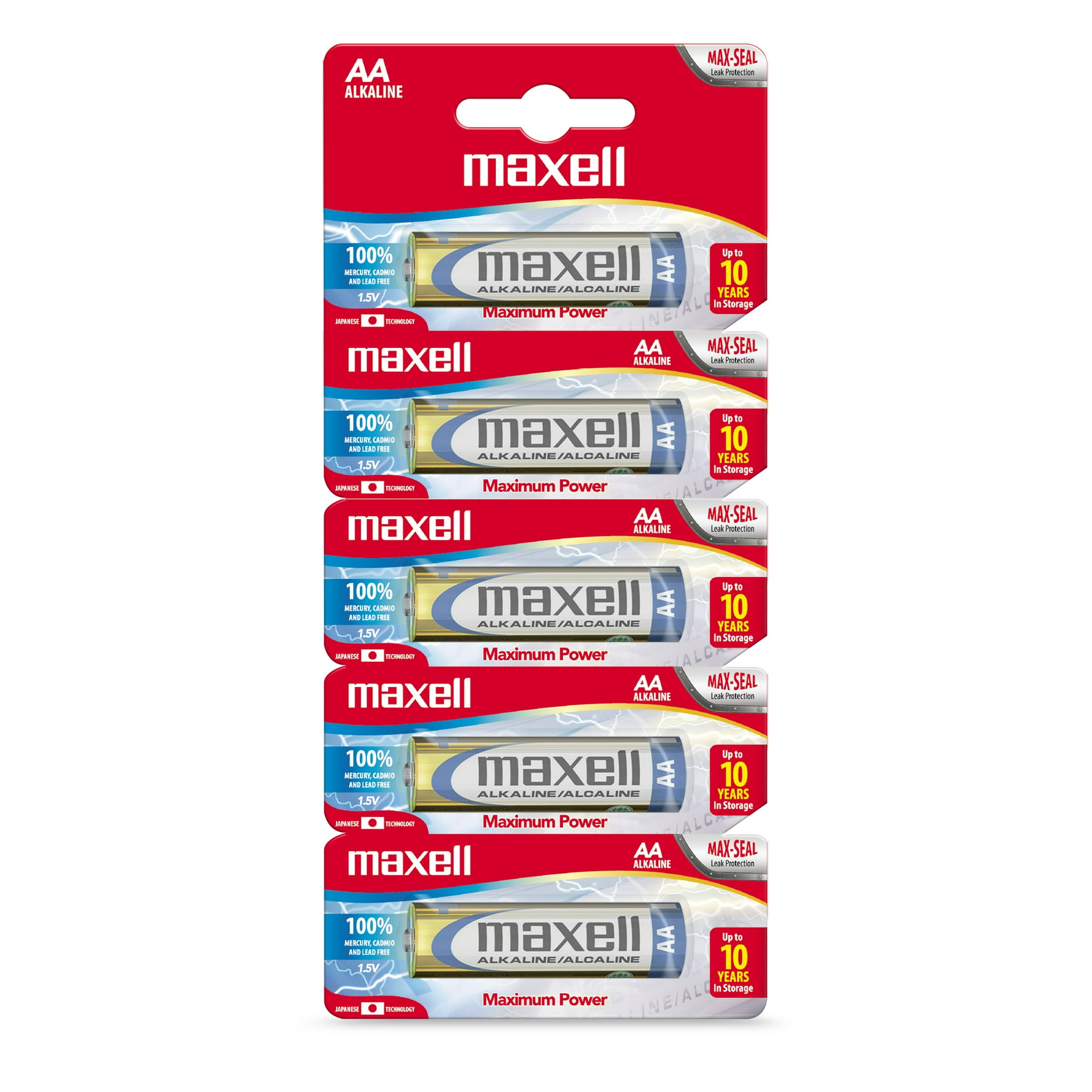 Pilas Alcalinas Maxell Tamaño Aaa 5 Unidades