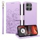 thumbnail image 2 of Funda Cartera para Motorola Moto G15/G15 Power Perro Cachorro Grabado con Tarjetas Soporte Correa Morado, 2 of 6