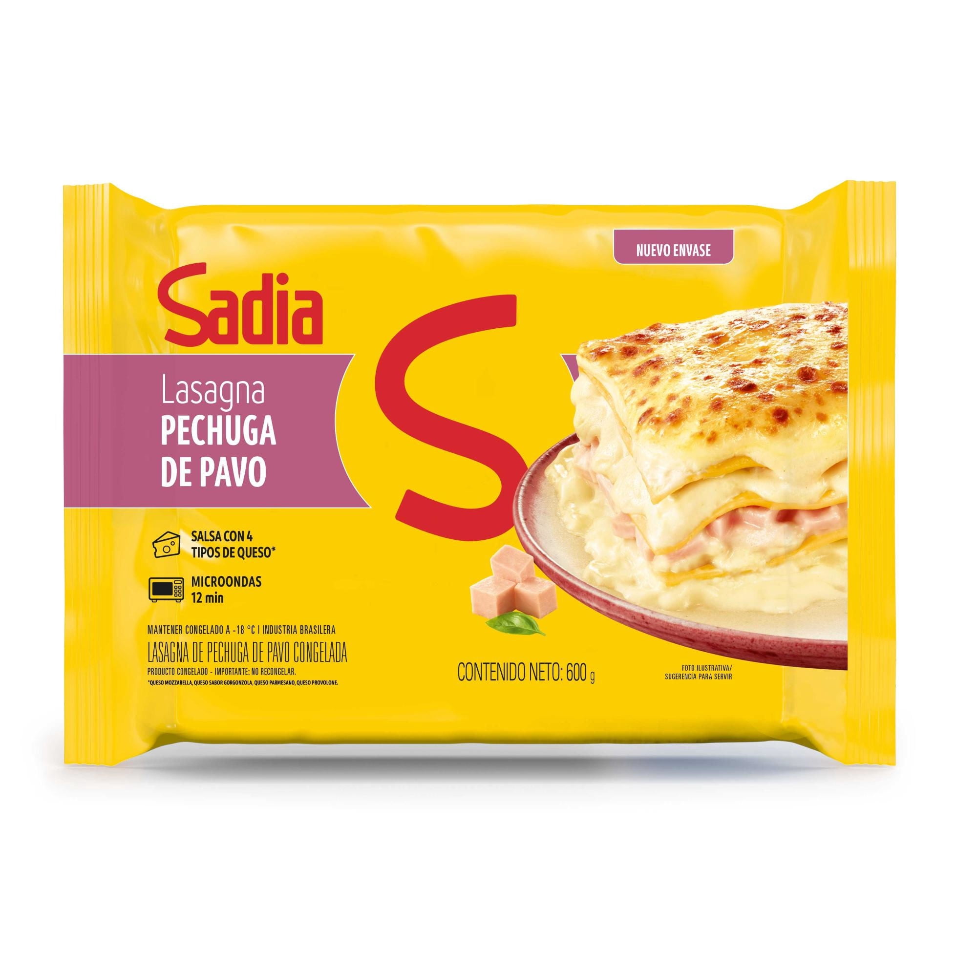 Lasagna Pechuga De Pavo 600 g Sadia