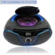 thumbnail image 2 of Reproductor de CD Boombox LONPOO LP-D02 Radio FM portátil Bluetooth, 2 of 9