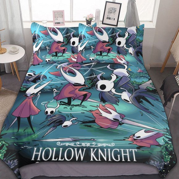 Hollow Knight 3-Piece Bedding Set Duvet Cover Set Soft Warm And Comfortable Soft Bed Set for Bedroom