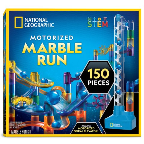 Blue Marble - Marble Run National Geographic Con Elevador Motorizado, 150 Piezas