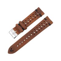 Magideal - Correa De Reloj De Cuero De Liberación Rápida, Correa De Reloj Ajustable, Hebilla De Metal De Repuesto Marrón 18Mm