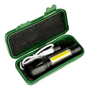 Genérico - Mini Linterna Recargable Usb De Bolsillo Blanco Negro